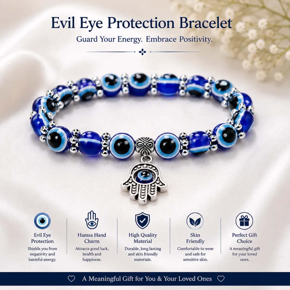 Evil Eye Protection Bracelet for Women & Me